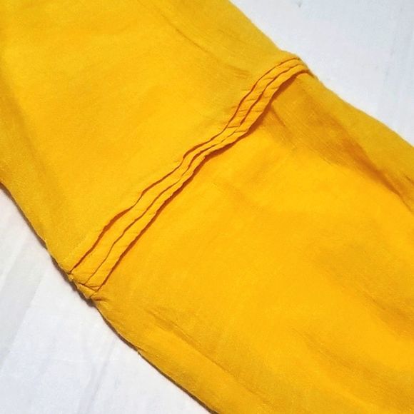 Hope & Harlow Boho Romantic Yellow Laced Swing Flowy High Low Top Spring Easter - Picture 8 of 11